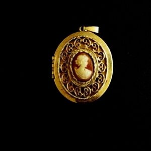 Faux Cameo Locket